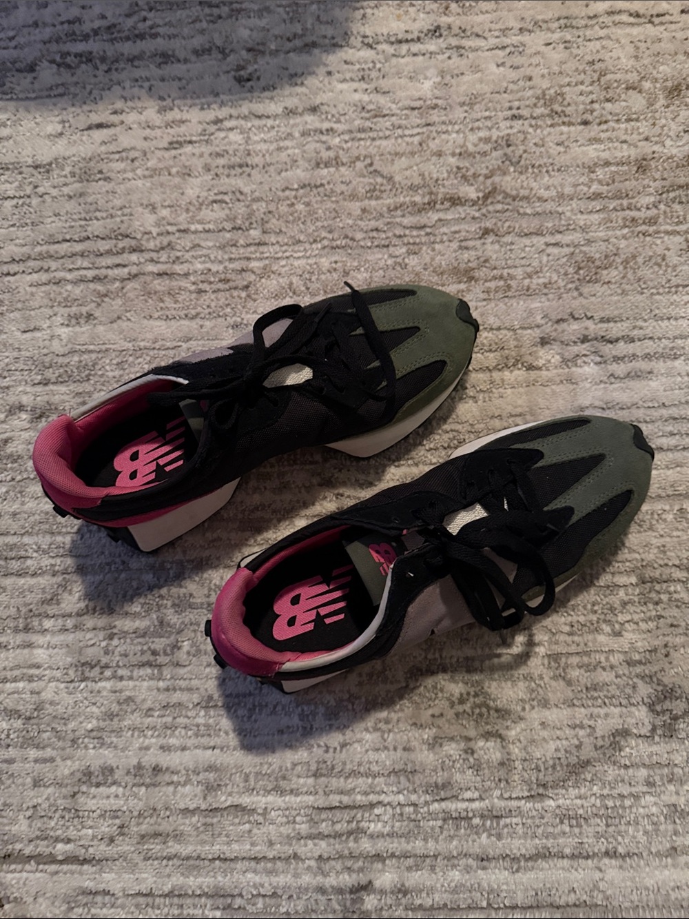 New Balance Women's Olive Green & Pink Athletic Sneakers